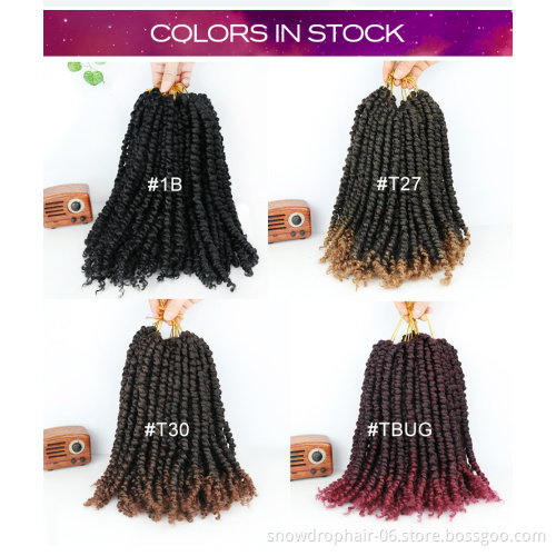 Julianna Hair Pre Passion Twist Braids 18" 22 Inch Soft Prelooped Pre Twisted Passion Twist Crochet Braiding Hair
